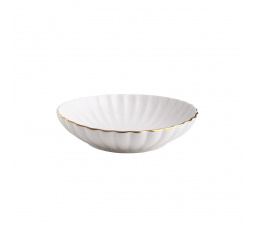 MELIDA hluboký talíř se zlatým okrajem 20 cm 710995