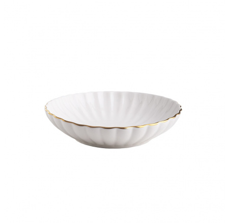 MELIDA hluboký talíř se zlatým okrajem 20 cm 710995