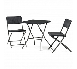 Zahradní set 1+2, plast, šedá, AZS-L2161 GREY