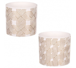 Obal keramický - zlaté vlnky, mix 2 druhů, cena za 1 ks