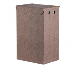 Koš pádelní - látkový s víkem, hnědá barva