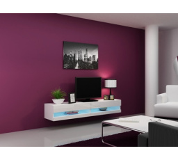 Tv komoda VIGO NEW OPEN 180, Bílá/Bílý lesk