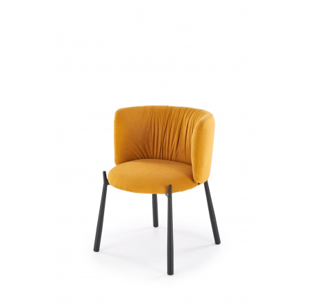 Jídelní židle K531, Hořčicová/Černá