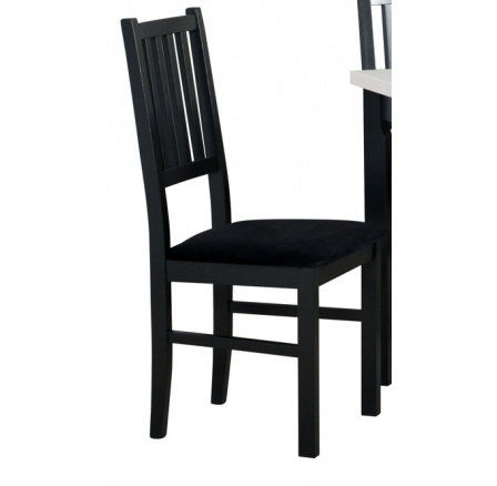 NIEL 7  (NILO 7 ) - jídelní židle - dřevo černá / látka černá č.22 - kolekce "DRE" (K150-Z)