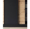 Posuvná skříň ESVILLE III, Dub Artisan, Černá Mat 220