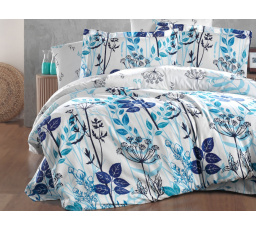 Saténový povlak na polštář Garden blue 70x90