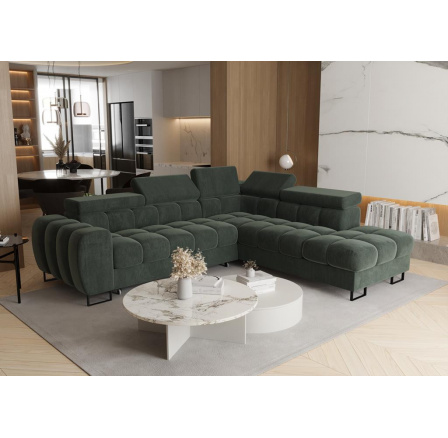 Rohová sedací souprava ASPEN 260x225 cm - zelená , pravá Rohová sedací souprava ASPEN 260x225 cm - zelená , pravá
