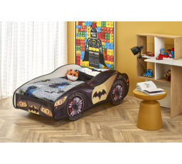 Dětská postel BATCAR s matrací, 140x70 cm