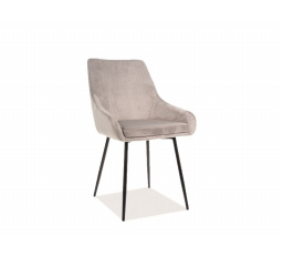 Jídelní židle ALBI Velvet, světle šedý Aksamit 148