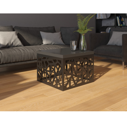 Konferenční stolek TACHTA 60x60 Black Shine+Black Mat