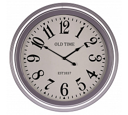 Hodiny nástěnné - pr. 58 cm, MDF, sklo a kovový rám, "OLD TIME"