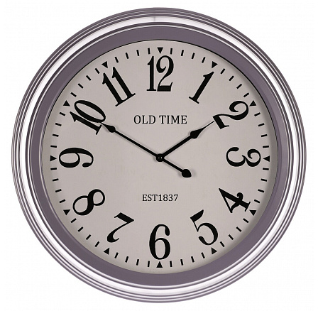 Hodiny nástěnné - pr. 58 cm, MDF, sklo a kovový rám, "OLD TIME" Hodiny nástěnné - pr. 58 cm, MDF, sklo a kovový rám, "OLD TIME"