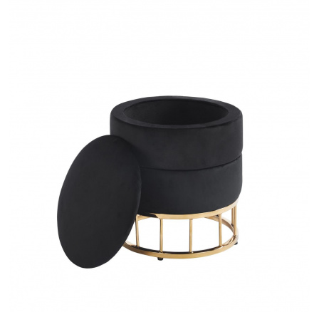 Taburet velvet černá P3-FXJG G