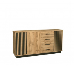 Systém "LAMELO" LA21 (komoda 3D4S) - Barva: černá