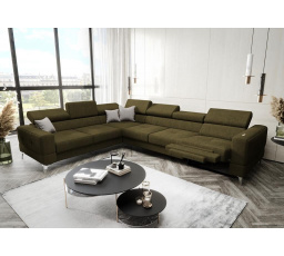Rohová sedací souprava TOSCANIA MAX , relax 320×250 - levá, olivová