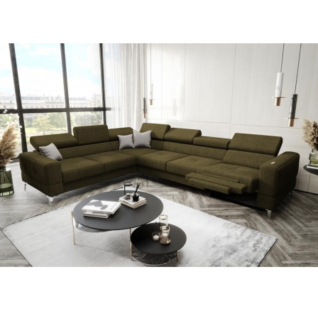 Rohová sedací souprava TOSCANIA MAX , relax 320×250 - levá, olivová Rohová sedací souprava TOSCANIA MAX , relax 320×250 - levá, olivová