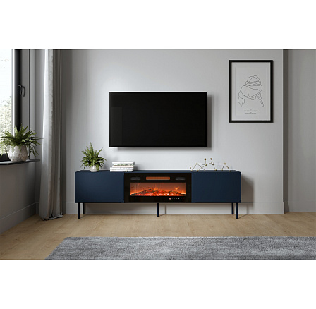 TV komoda RAFAEL 200 EF s elektrickým krbem, indigo TV komoda RAFAEL 200 EF s elektrickým krbem, indigo