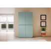 Skříň Nicole 100 cm - šalvěj MDF / zlaté úchyty