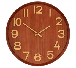 Hodiny nástěnné - pr. 60 cm, dřevo a MDF, imitace dýhy