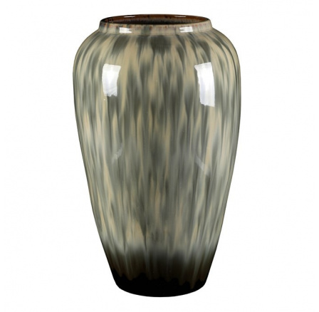 Váza keramická - zaoblená, 40 cm, šedá Váza keramická - zaoblená, 40 cm, šedá