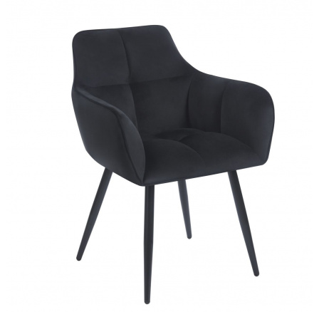 PŘEDPRODEJ -15% do 30.09 ! Židle velvet černá K40-FXJG
