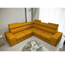Rohová sedací souprava ROYAL MAX 286×286 - žlutá , levá