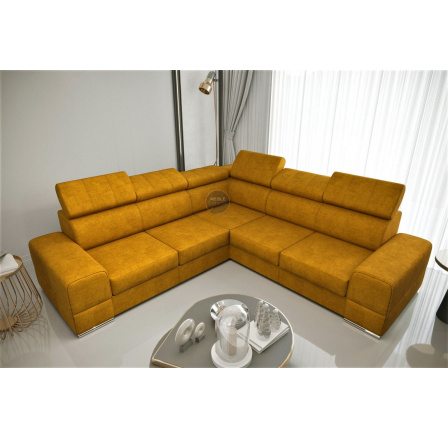 Rohová sedací souprava ROYAL MAX 286×286 - žlutá , levá Rohová sedací souprava ROYAL MAX 286×286 - žlutá , levá