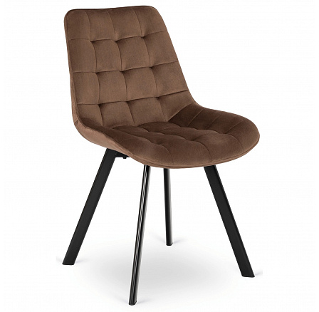 Židle RICK Hnědá Sametová
