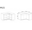 Komoda rohová MEDIOLAN M15 Natural Hikora