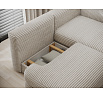 Ripeli Corner Sofa Bed with Storage, Beige Velvet, Right-Hand Facing Modullo 18 180x128 Right 1