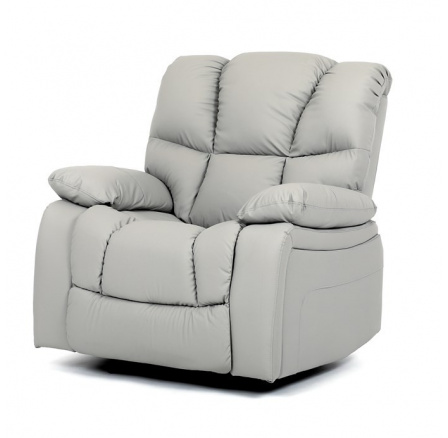 Relaxační křeslo, béžová, ekokůže, TV-4075 LAN