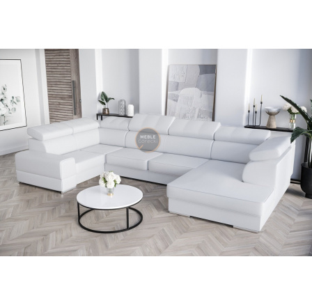 Rohová sedací souprava ROYAL MAX I 210x375x185 - bílá eko kůže , levá Rohová sedací souprava ROYAL MAX I 210x375x185 - bílá eko kůže , levá