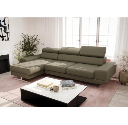 Rohová sedací souprava MILANO MINI přírodní kůže - přírodní kůže - volitelná barva, levá