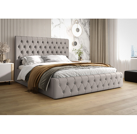 POSTEL VALENTINO PIK PŘÍRODNÍ KŮŽE S ÚLOŽNÝM PROSTOREM - 160x200, kovový na plynových vzpěrách POSTEL VALENTINO PIK PŘÍRODNÍ KŮŽE S ÚLOŽNÝM PROSTOREM - 160x200, kovový na plynových vzpěrách