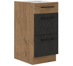 Dolní skřínka VEGAS - 40 D 3S BB, Dub Lancelot / Matera