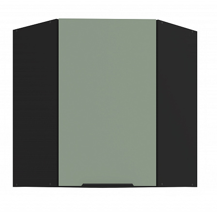 Horní rohová skříňka ARIA - 60x60 GN-72 1F (45°), Černá/Aquamarine