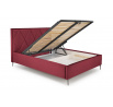 Postel MODULO W4 160 - Čelo postele, Bordó Monolith 59