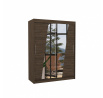 Posuvná skříň se zrcadlem BOLTON 150 Choco+Choco