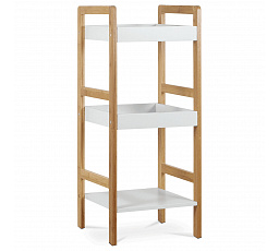 Regál, masiv, bílá, DR-013-3