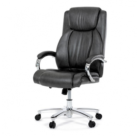 Kancelářské křeslo, houpací mechanismus, šedá ekokůže, KA-F1385 GREY