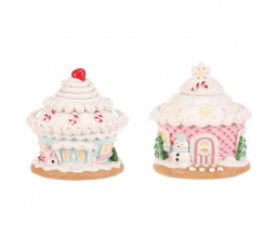 Domeček z dortíku - polyresin, LED, mix 2, cena za 1 ks