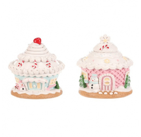 Domeček z dortíku - polyresin, LED, mix 2, cena za 1 ks Domeček z dortíku - polyresin, LED, mix 2, cena za 1 ks