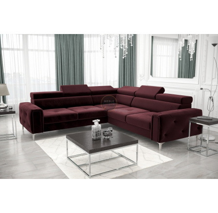 Rohová sedací souprava ORION I s funkcí spaní 255×255 cm - vínová, pravá Rohová sedací souprava ORION I s funkcí spaní 255×255 cm - vínová, pravá