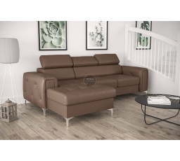 Rohová sedací souprava ORION MINI s funkcí spaní 255x165 cm přírodní kůže - přírodní kůže - volitelná barva, levá