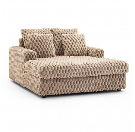 Křeslo Relaxační KOBEL Hnědé Plyšové