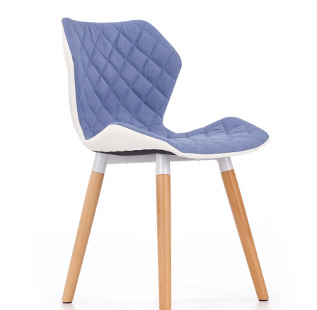 Jídelní židle K277 modrá/bílá