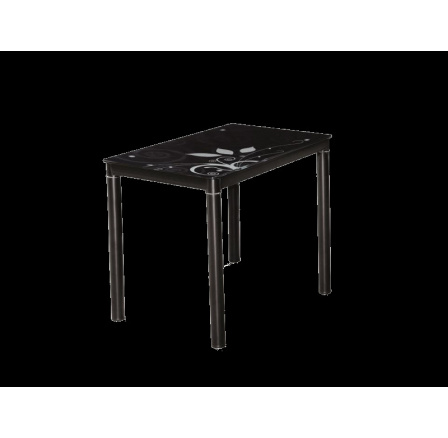Jídelní stůl DAMAR, černý, 100x60 cm