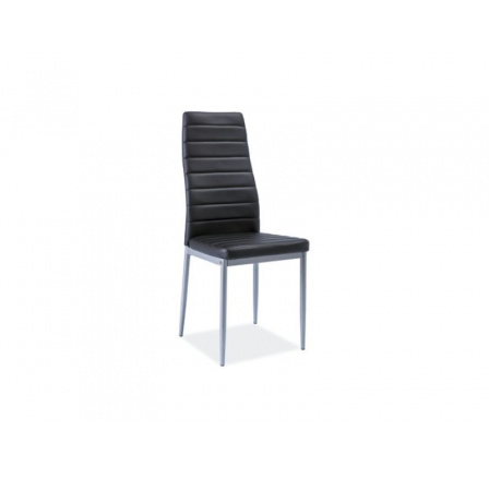 Jídelní židle H-261 BIS, Aluminium/černá ekokůže