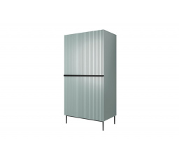 Skříň Nicole 100 cm se 2 skrytými zásuvkami - šalvěj MDF / černé nožky