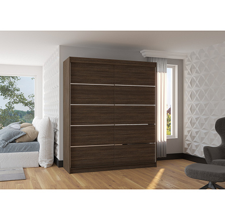 Posuvná skříň SPECTRA 180 Choco+Choco Posuvná skříň SPECTRA 180 Choco+Choco